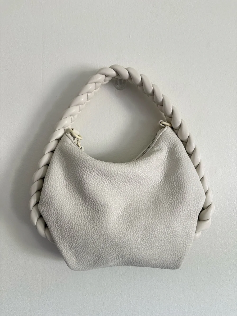Dolce Vita Pippa Braided Handbag in Cream Leather